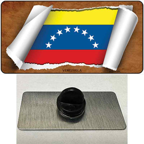 Venezuela Flag Scroll Novelty Metal Hat Pin