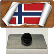 Norway Flag Scroll Novelty Metal Hat Pin