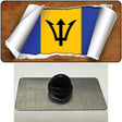 Barbados Flag Scroll Novelty Metal Hat Pin