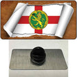 Alderney Flag Scroll Novelty Metal Hat Pin