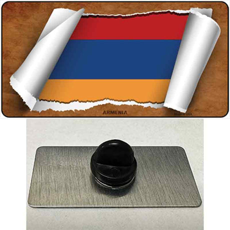 Armenia Flag Scroll Novelty Metal Hat Pin