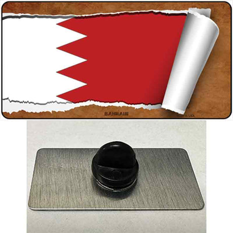 Bahrain Flag Scroll Novelty Metal Hat Pin