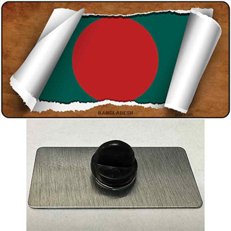 Bangladesh Flag Scroll Novelty Metal Hat Pin