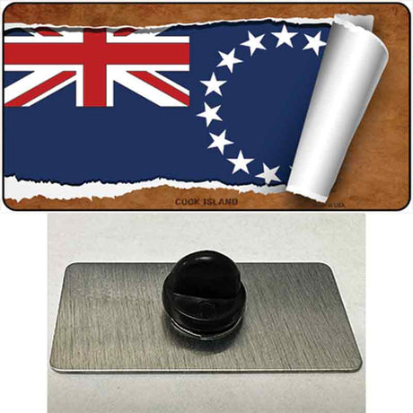 Cook Island Flag Scroll Novelty Metal Hat Pin