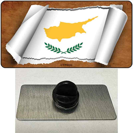 Cyprus Flag Scroll Novelty Metal Hat Pin