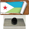 Djibouti Flag Scroll Novelty Metal Hat Pin