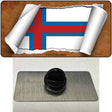 Faroe Islands Flag Scroll Novelty Metal Hat Pin