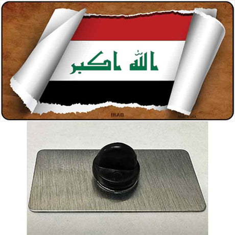 Iraq Flag Scroll Novelty Metal Hat Pin