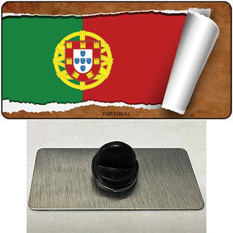 Portugal Flag Scroll Novelty Metal Hat Pin