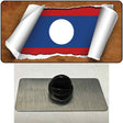 Laos Flag Scroll Novelty Metal Hat Pin