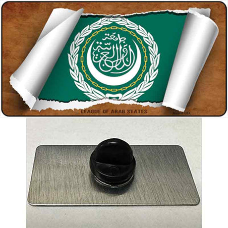 League of Arab States Flag Scroll Novelty Metal Hat Pin