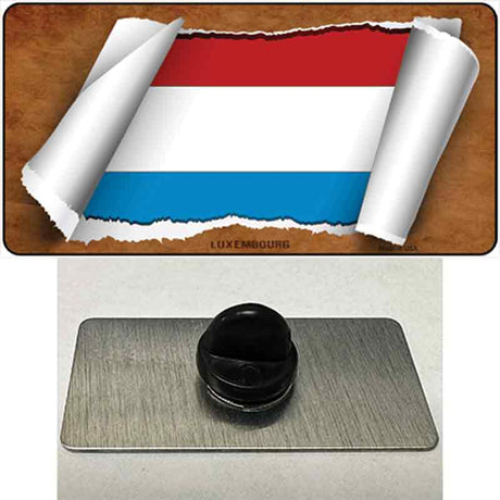 Luxemboury Flag Scroll Novelty Metal Hat Pin