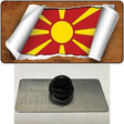 Macedonia Flag Scroll Novelty Metal Hat Pin