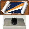 Marshall Islands Flag Scroll Novelty Metal Hat Pin