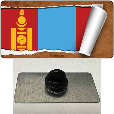 Mongolia Flag Scroll Novelty Metal Hat Pin