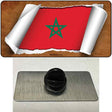 Morocco Flag Scroll Novelty Metal Hat Pin