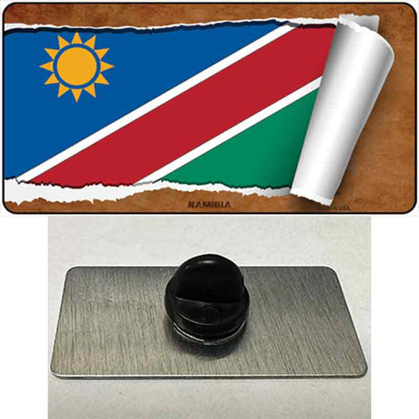 Namibia Flag Scroll Novelty Metal Hat Pin