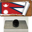 Nepal Flag Scroll Novelty Metal Hat Pin