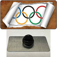 Olympic Flag Scroll Novelty Metal Hat Pin