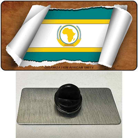 Organization African Unity Flag Scroll Novelty Metal Hat Pin