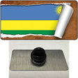 Rwanda Flag Scroll Novelty Metal Hat Pin