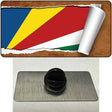 Seychelles Flag Scroll Novelty Metal Hat Pin