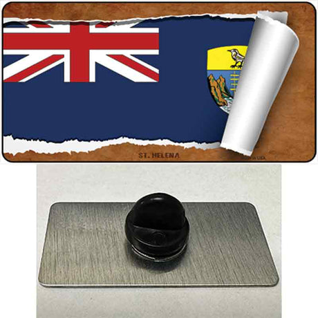 St Helena Flag Scroll Novelty Metal Hat Pin