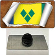 St Vincent Flag Scroll Novelty Metal Hat Pin