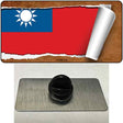 Taiwan Flag Scroll Novelty Metal Hat Pin