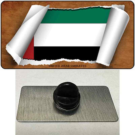 United Arab Emirates Flag Scroll Novelty Metal Hat Pin