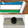 Uzbekistan Flag Scroll Novelty Metal Hat Pin