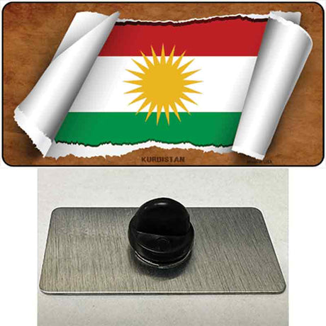 Kurdistan Flag Scroll Novelty Metal Hat Pin