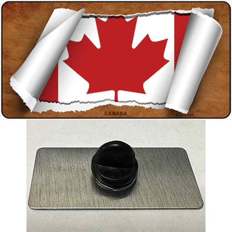 Canada Flag Scroll Novelty Metal Hat Pin