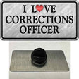 I Love Corrections Officer Novelty Metal Hat Pin