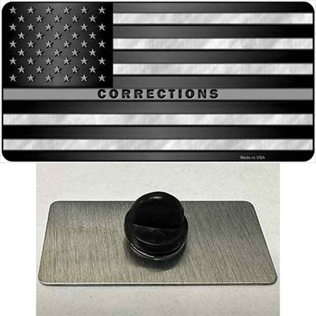 American Flag Corrections Novelty Metal Hat Pin