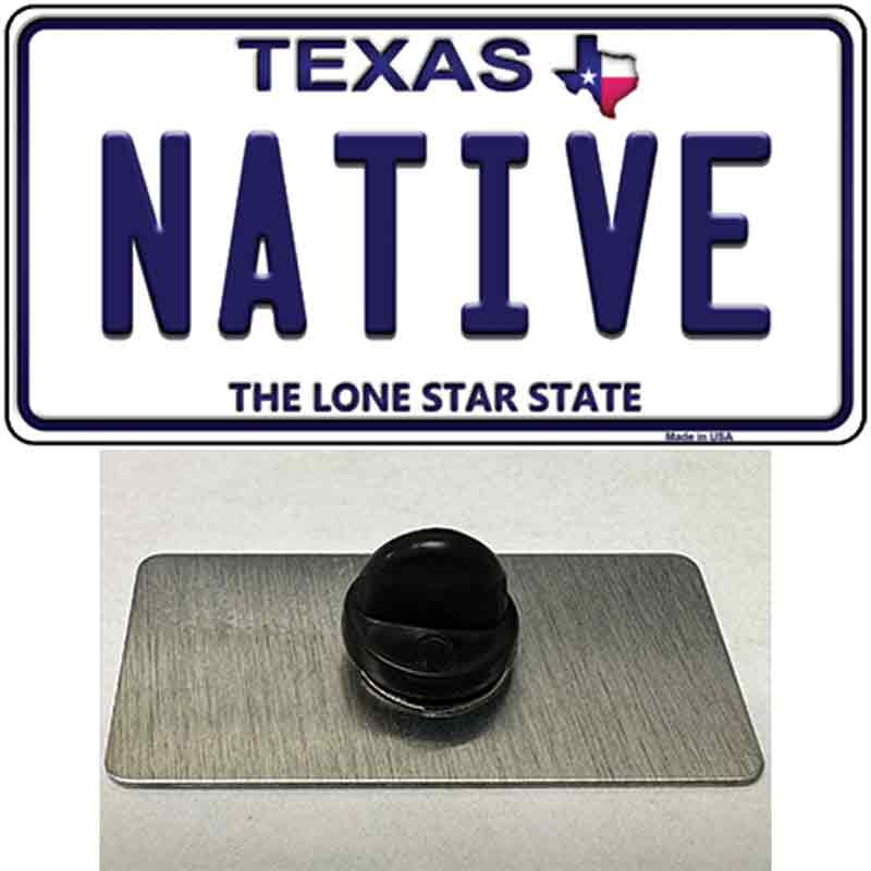 Native Texas White Novelty Metal Hat Pin