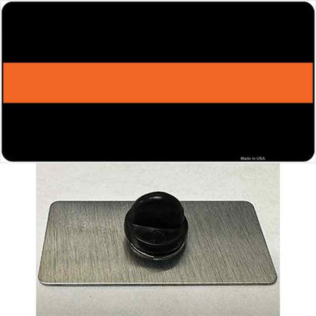 Thin Orange Line Novelty Metal Hat Pin