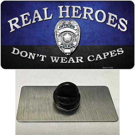 Real Heroes Blue Novelty Metal Hat Pin