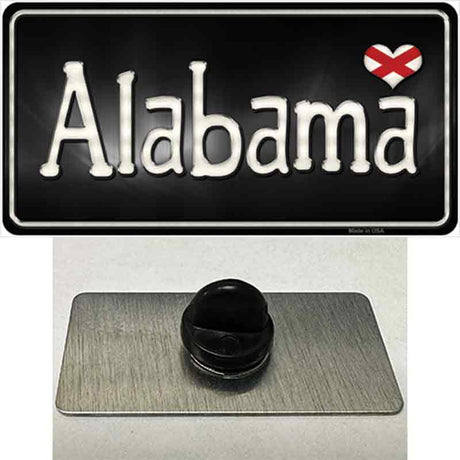 Alabama Flag Script Novelty Metal Hat Pin