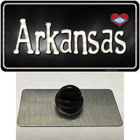 Arkansas Flag Script Novelty Metal Hat Pin