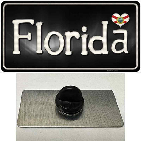 Florida Flag Script Novelty Metal Hat Pin