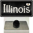 Illinois Flag Script Novelty Metal Hat Pin