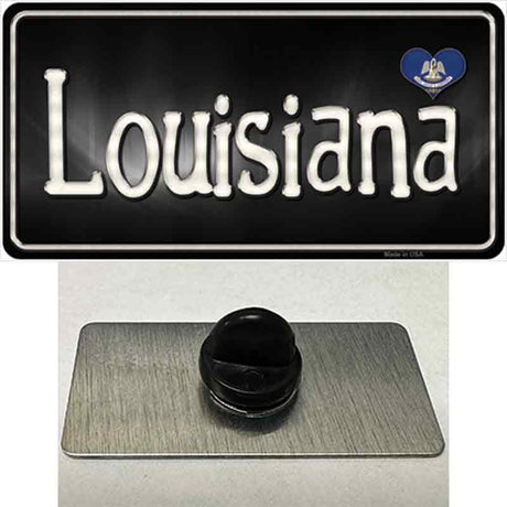 Louisiana Flag Script Novelty Metal Hat Pin