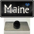 Maine Flag Script Novelty Metal Hat Pin