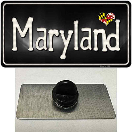 Maryland Flag Script Novelty Metal Hat Pin