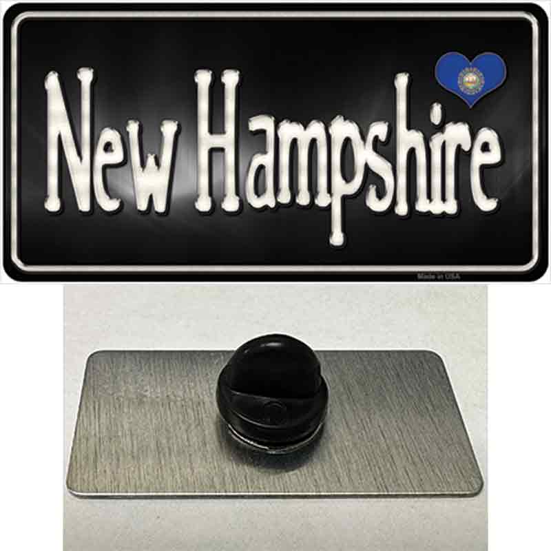 New Hampshire Flag Script Novelty Metal Hat Pin