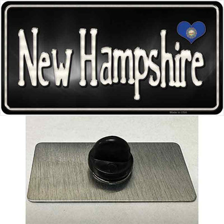 New Hampshire Flag Script Novelty Metal Hat Pin