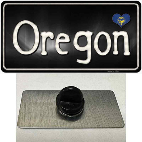 Oregon Flag Script Novelty Metal Hat Pin