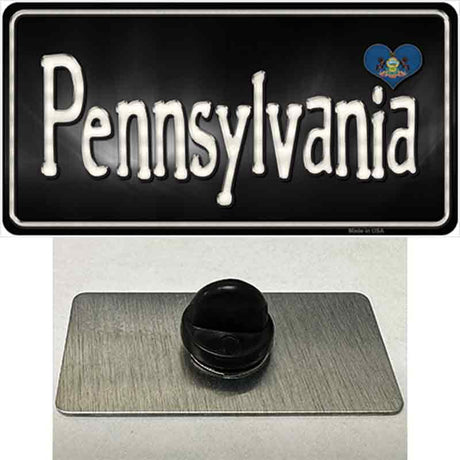 Pennsylvania Flag Script Novelty Metal Hat Pin