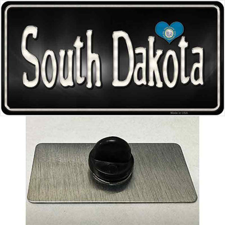 South Dakota Flag Script Novelty Metal Hat Pin